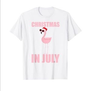 Christmas In July Flamingo Tee